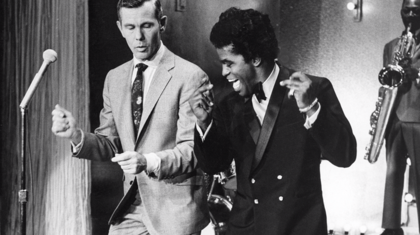 Johnny Carson and James Brown